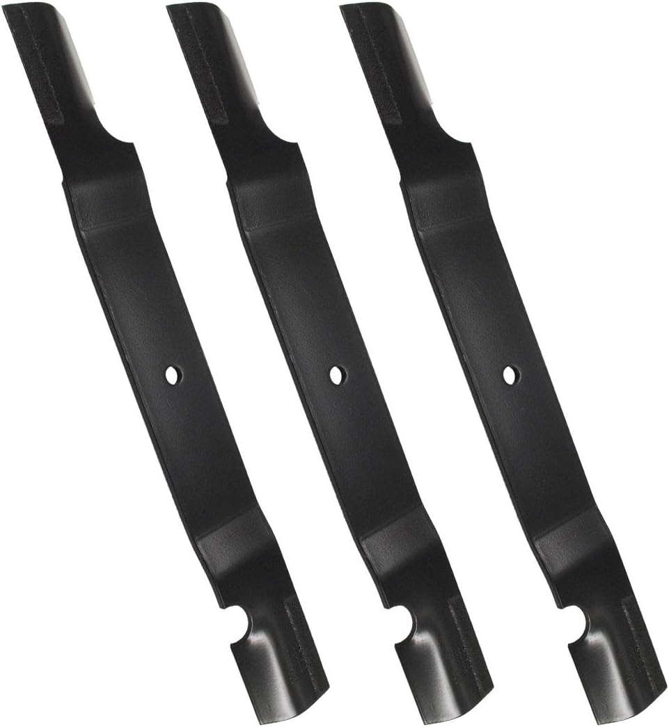 Grasshopper Set of 2 Mower 21" LaserEdge EverSharp High-Lift Notch Lawn Mower Blades, for All 42", 44" and 48" FrontMount and MidMount Duramax Decks, MARBAIN Steel, OEM Part 320318
