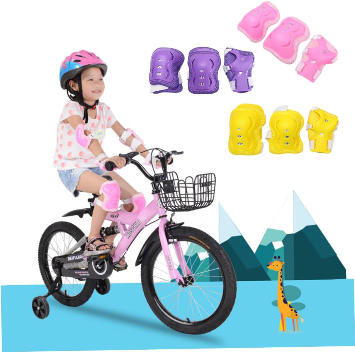 Kisangel 12 Pcs Set Suit Kids Wrist Brace Motorcycle Riding Gear Cycling Wrist Guard Sports Gear Safety Gear