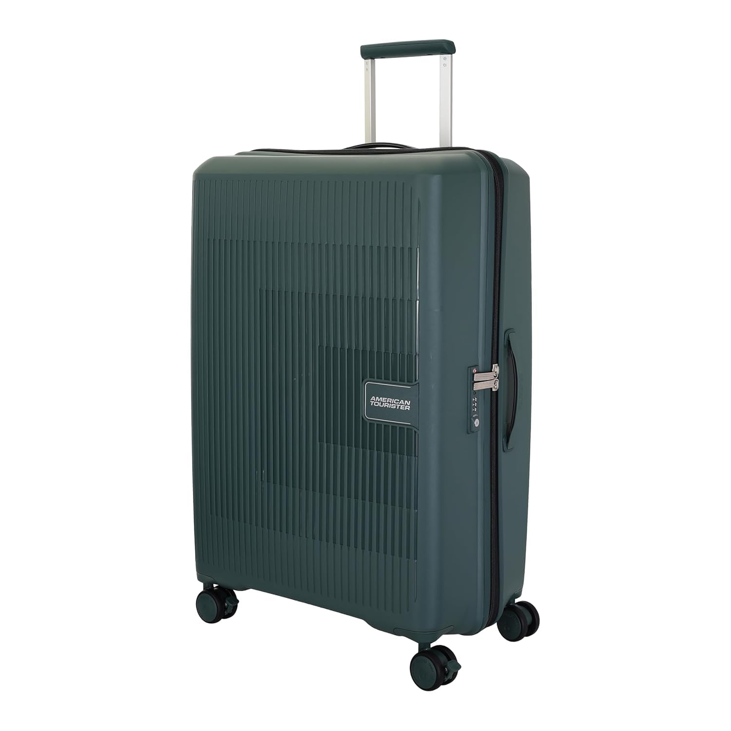 77 CM Hard Shell 8 Spinner Wheel,Expander & Recessed TSA Lock Check-in Trolley Bag for Travel|Large PP Suitcase with Double Zipper,Flexi Packing Straps for Unisex (Green, 77 CM)-image-12