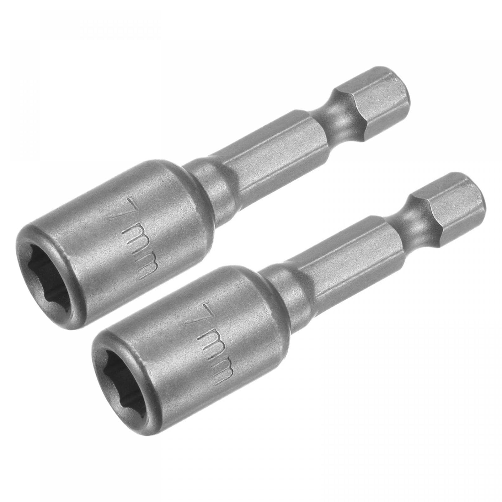 TA-VIGOR 2Pcs 7mm Magnetic Nut Setter Driver Drill Bit Set, 1/4 inch Hex Shank Quick Change