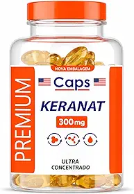 Keranat Suplemento Capilar 300mg (90 Cápsulas), Cápsulas Ultra Concentradas, Estimula Crescimento, Fortalece e Nutre os Fios