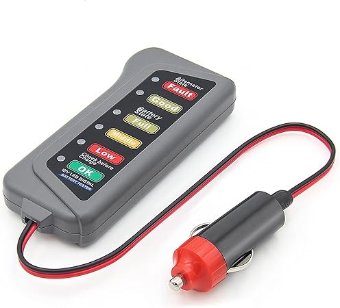 Amazon バッテリーテスター 車の充電器の自動車テスターツールの高速バッテリーテスターを介して12vバッテリーテスター バッテリーチェッカー 車 バイク