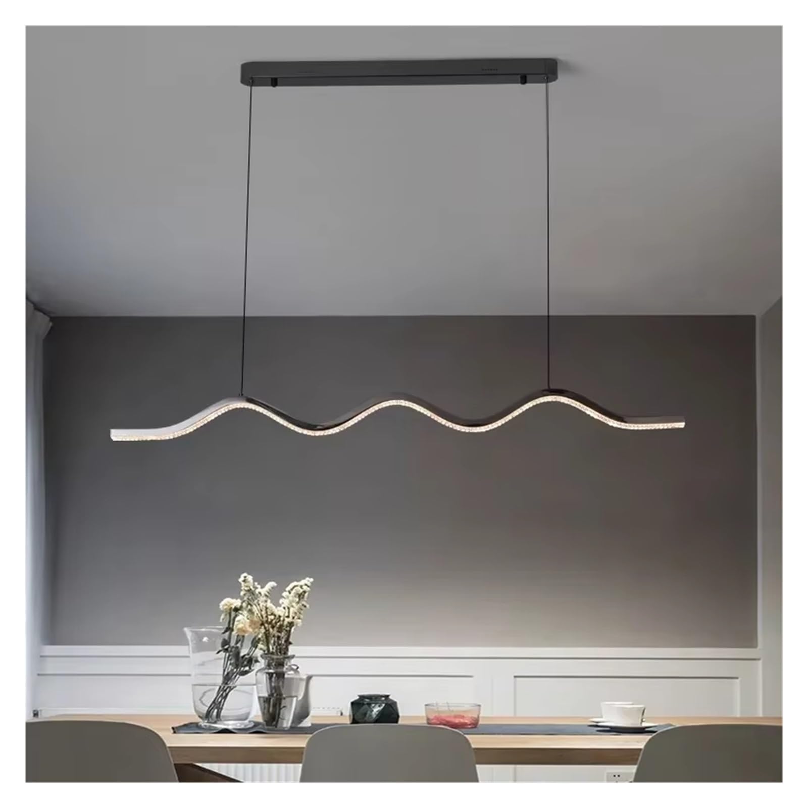 ITOSUI Living Dining Table Room Kitchen Island Dimmable Line Art Hanging Light Fixture