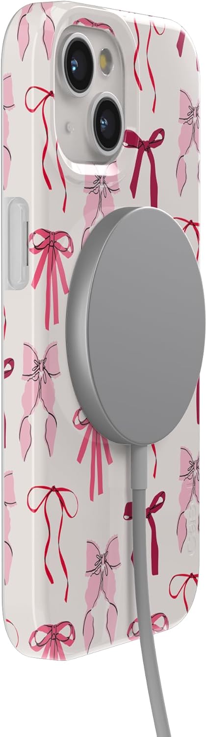 Casely iPhone 15 Case | Lover Girlie | Pink Bows | Compatible with MagSafe | Classic Ultra Slim Design