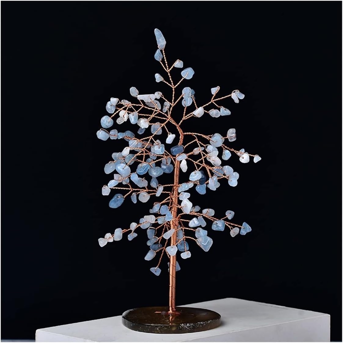 Crystal Stone Home Decor Natural Amethyst Rose Quartz Tree of Life Rock Home Decora