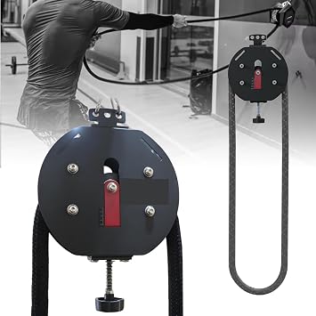 Rack Mounted Endless Rope Trainer, Adjustable 66 Lbs Resistance Cable Machine, Full Body Functional Trainer for Power Rack, Home Gym and Commercial Fitness