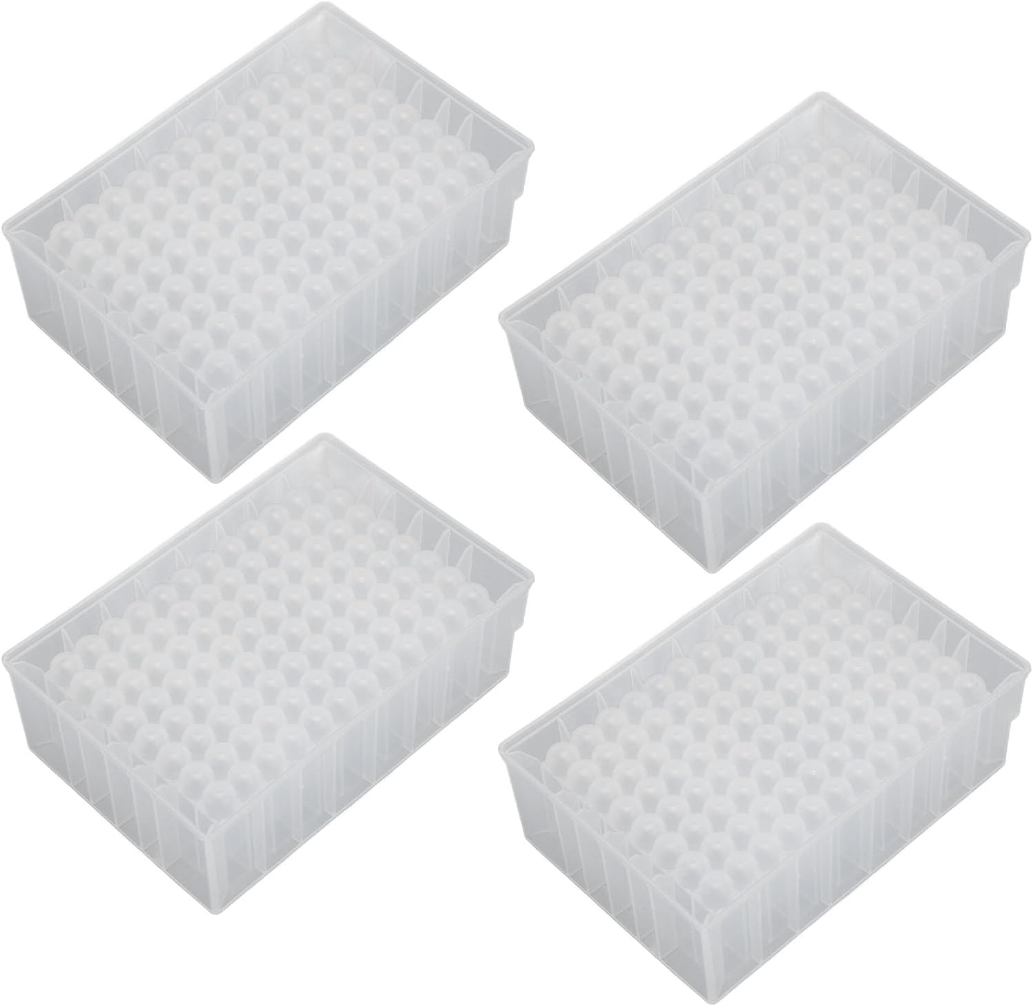 10Pcs Deep Well Plate Plastic Laboratory Storage Microplate 96 Wells 2.2ML V Bottom Well Enough Capacity Strong Material ALPHANUMERIC Organization Low Temperature