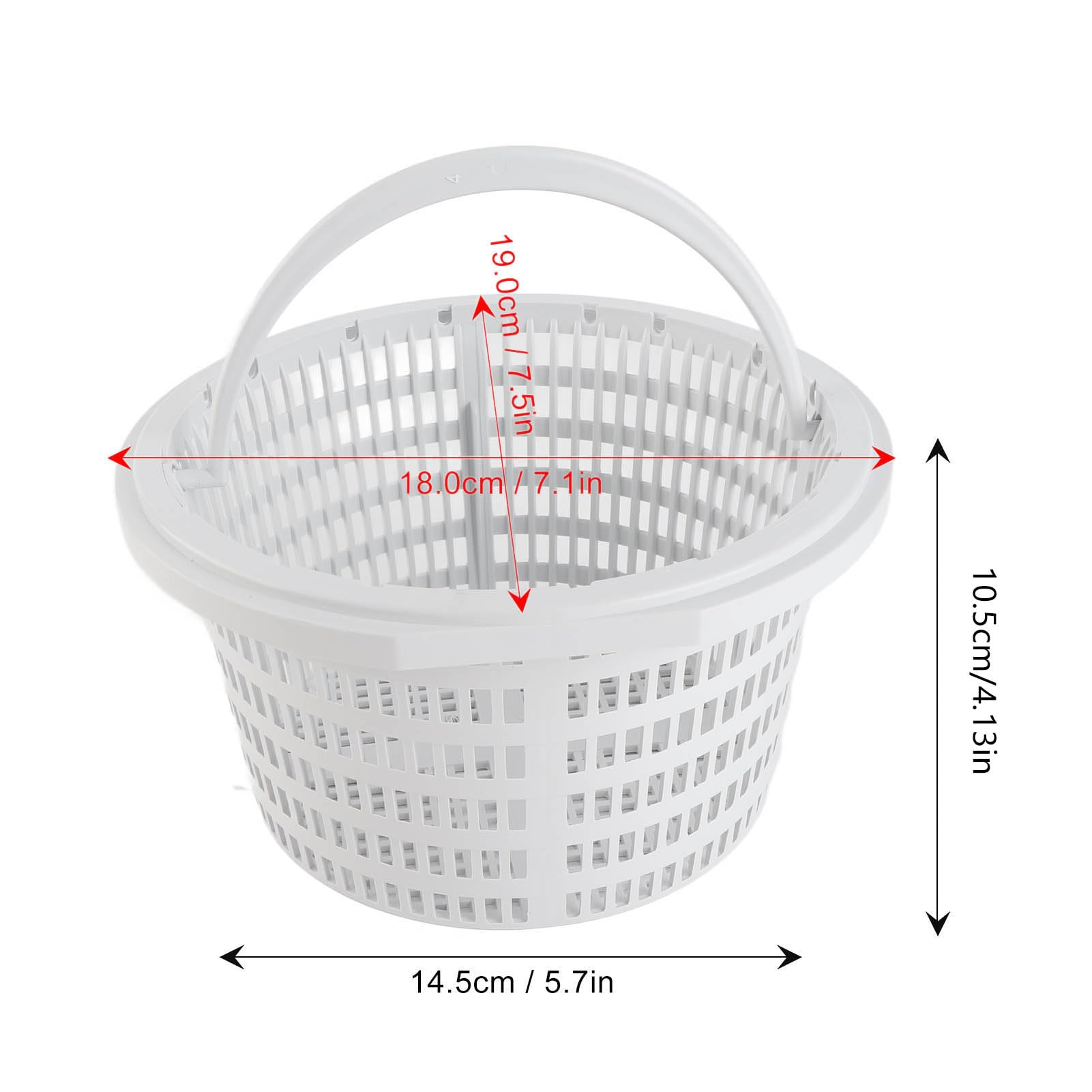 Yctze Skimmer Korb 19 cm Pool Sieb Innendurchmesser 16 cm Durchmesser Mehrzweck-Skimmer-Filterkorb für Effektive Poolreinigung Ersatz-Skimmerkorb Pool Vorfilter