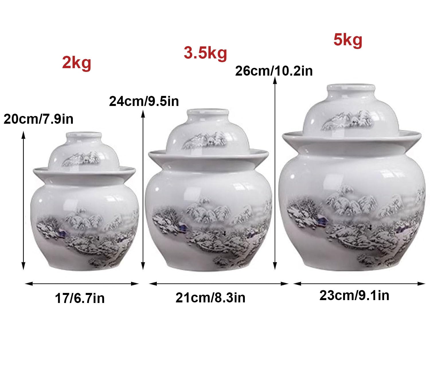 Gärtopf aus Porzellan,chinesisches Einmachglas,Vorratsbehälter Lebensmittel