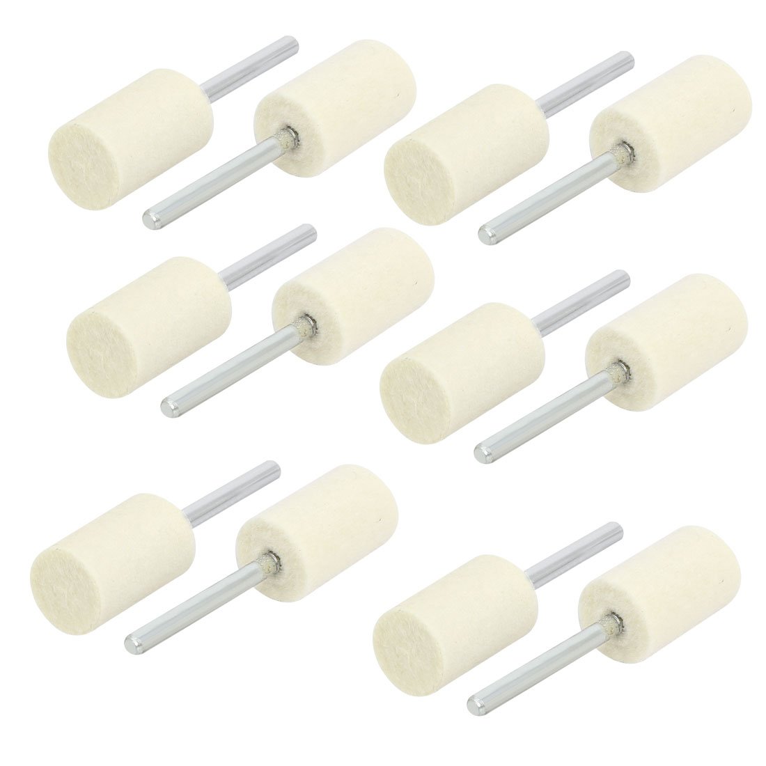 Aexit 3mm Straight Abrasives Drill Hole 12mm Dia Cylinder Head Felt Mounted Points Polishing Tool 12pcs Model:32as329qo455