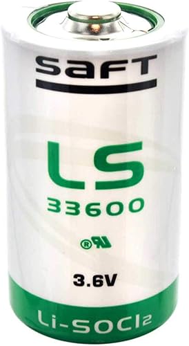 SAFT LS33600BA D Batería de litio de 3.6 V 1700 mAh para monitoreo de flotas, dispositivos de seguimiento para perros de caza, detectores de
