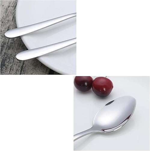 Miniatura 3 de Cuchara de postre de acero inoxidable de 12 piezas