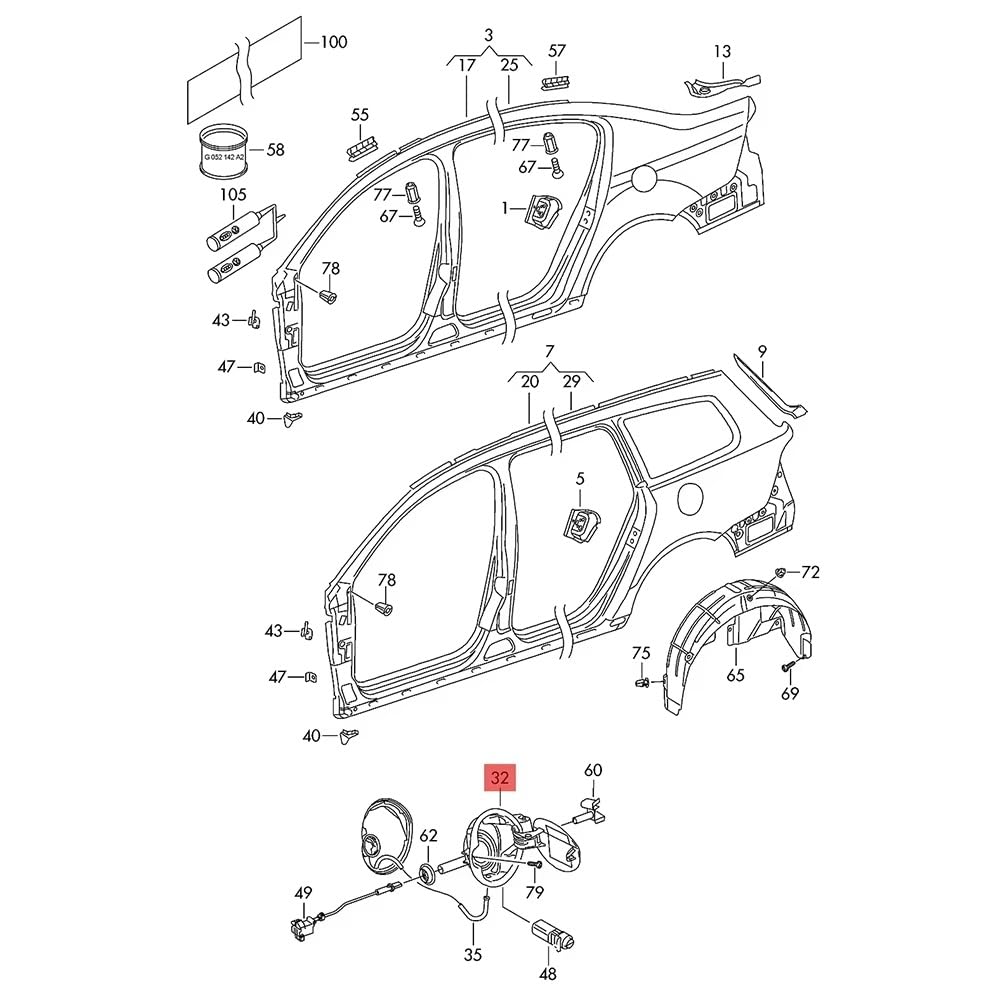 Tapón de aceite del motor 3AD809857 3AF809857 3AE809857 Tapa De La Puerta Del Tanque Combustible Gas Relleno Para VW Para PASSAT Para B7 2012-2015(Black)
