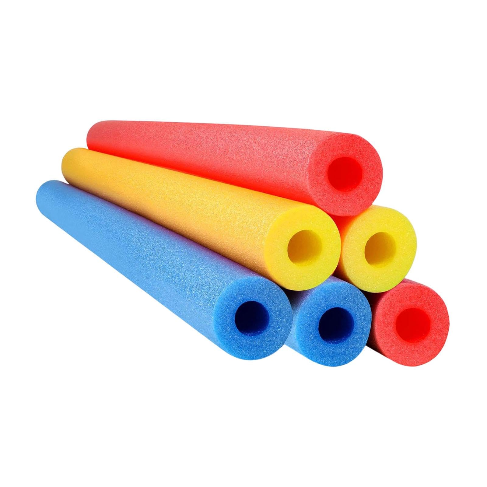 Lot de 6 Frites de Piscine de 150 Cm, Flotteurs En Mousse pour La Natation et Le Plaisir, 6 Pièces, 3 Couleurs