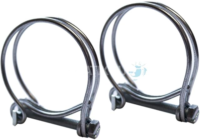 Pisces Double Wire Clips for 50mm Hose (2 Pack)