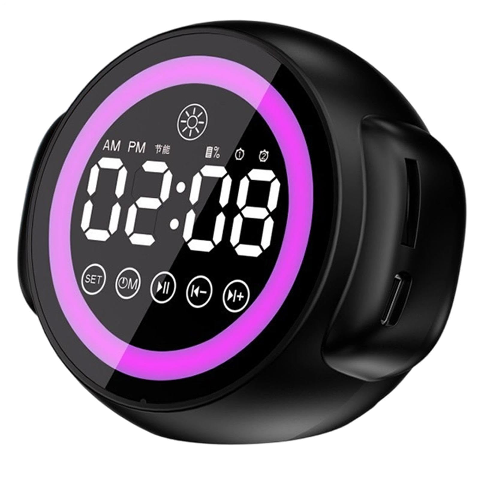 Lámpara RGB con despertadores para dormitorios y pantalla digital HD integrada