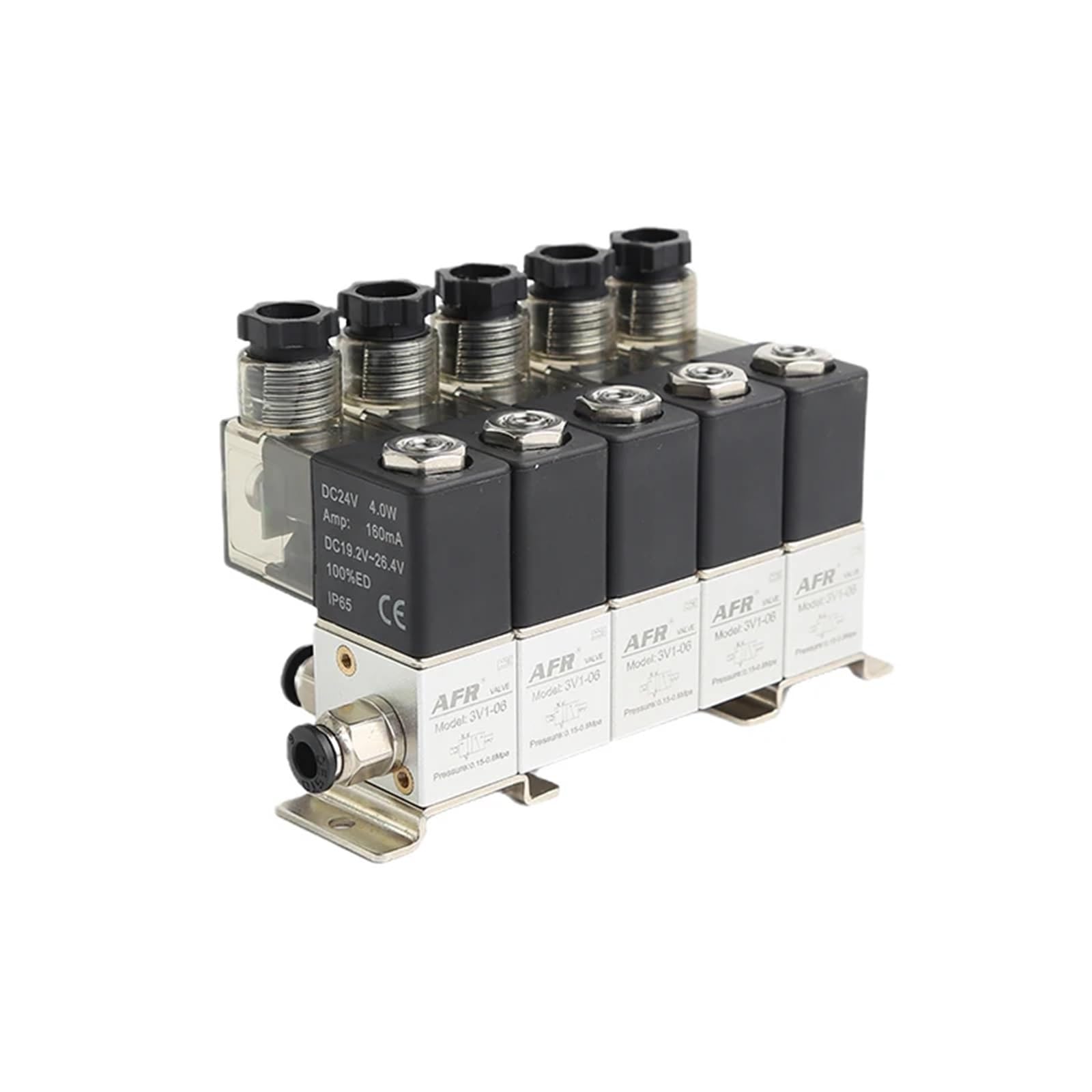 Válvula solenoide neumática 3V1-06 2/3 Normalmente Cerrada con Control Universal de presión Positiva y Negativa y Ventosa.(Ac110v 4 in 4 out,2 Combinations)