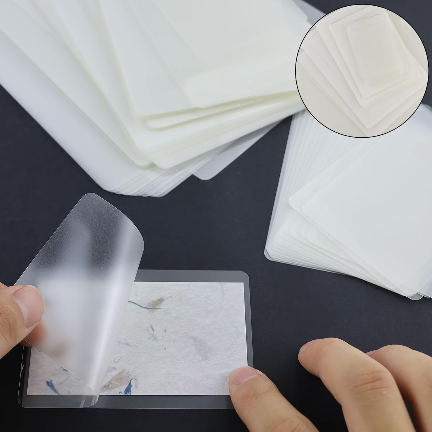 150 fundas para plastificar fotos transparentes para familia, estudio fotográfico, escuela (5 tamaños)