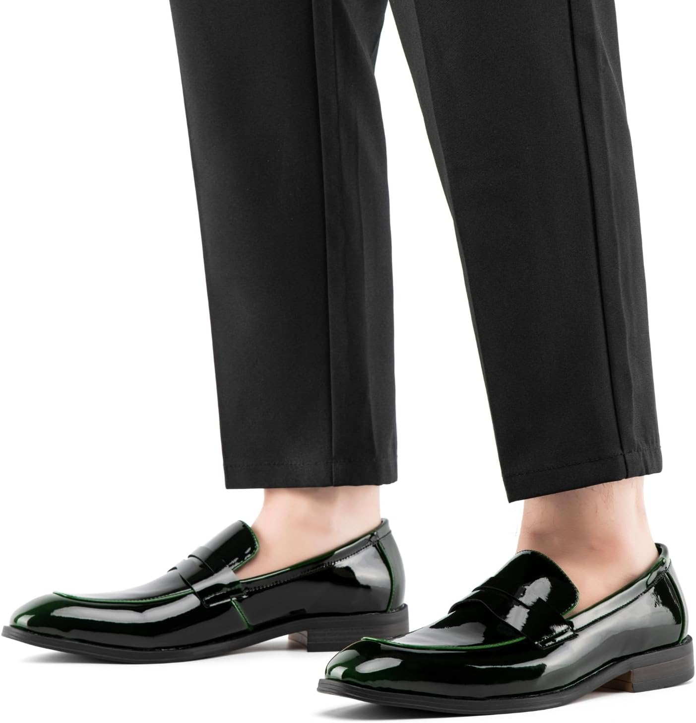 JITAI Mens Velvet Loafers Dress Shoes Loafers for Men Tuxedo Suit Shoes - Image 2