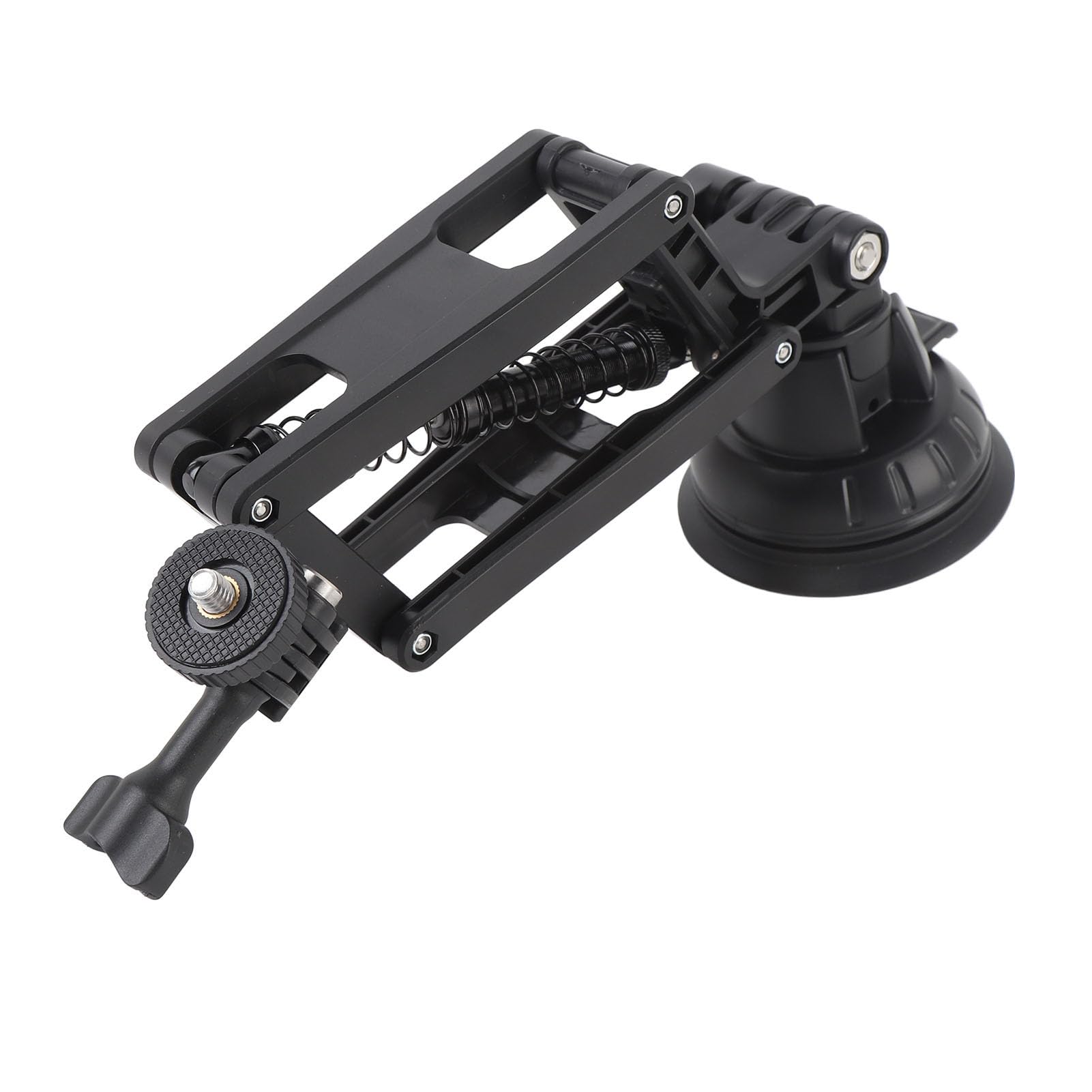 Jiawu Soporte de Coche con Ventosa Ajustable para Cámaras 3 Action 5 Pro X3 X4 - Soporte de Ventosa para Coche Resistente y Ligero - Ideal para Buscadores de Aventuras, ABS/aleación de Aluminio