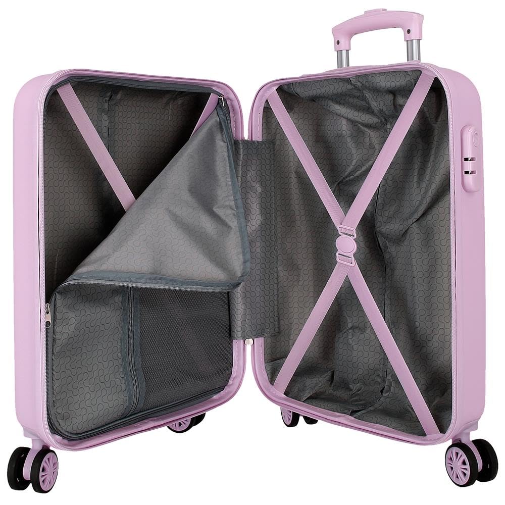 Sanrio Kuromi Retro Pop Viola Valigia da Cabina 38x55x20 cm Rigido ABS Lucchetto a Combinazione Laterale 35L 2.5kg 4 Doppie Ruote