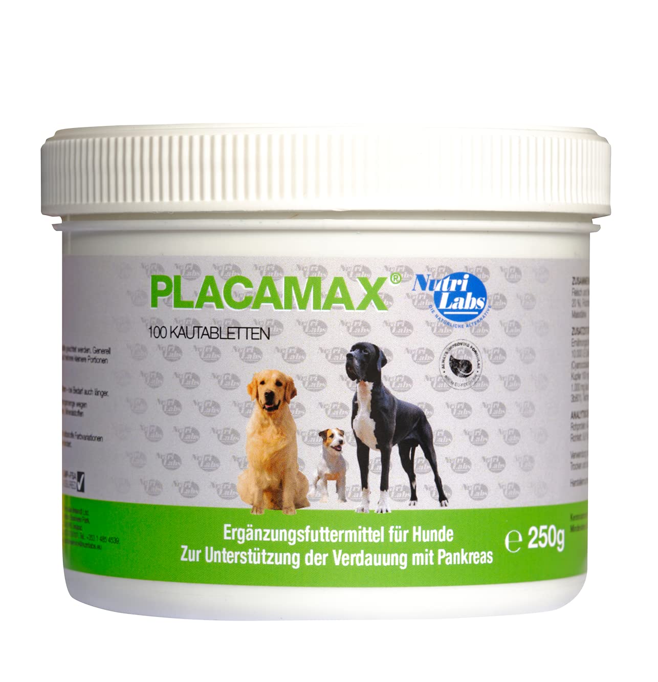 NutriLabs Placamax Hund Kautabletten zur Unterstützung der Verdauung von Hunden mit Pankreasenzymen und Ananaspulver & Acid Protect Hund Magenkräuter Kautabletten zur Unterstützung