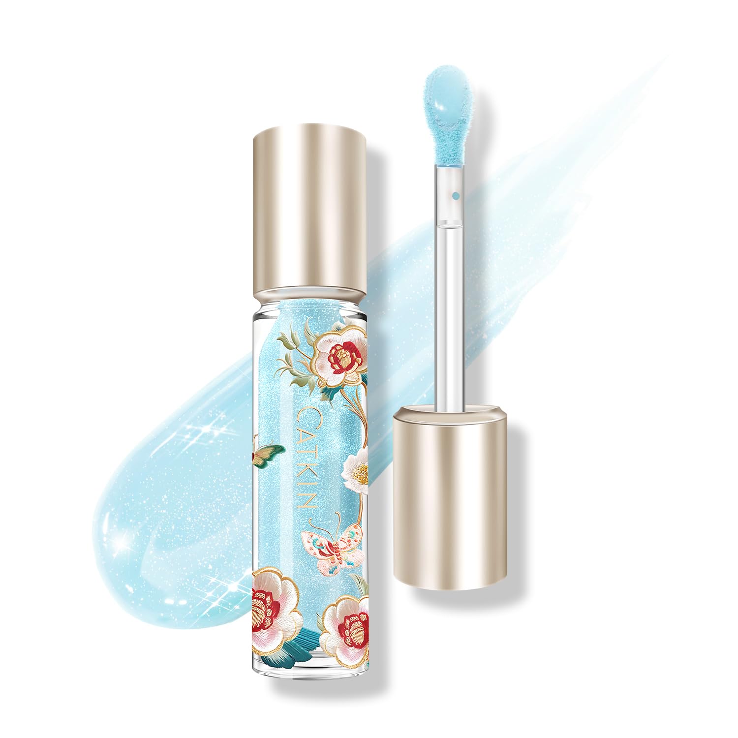 CATKIN Serum Plumping Lip Gloss, Hydrate & Volumize, Juicy Shine, 90% Nourishing Essence, Long Lasting and Non-Sticky