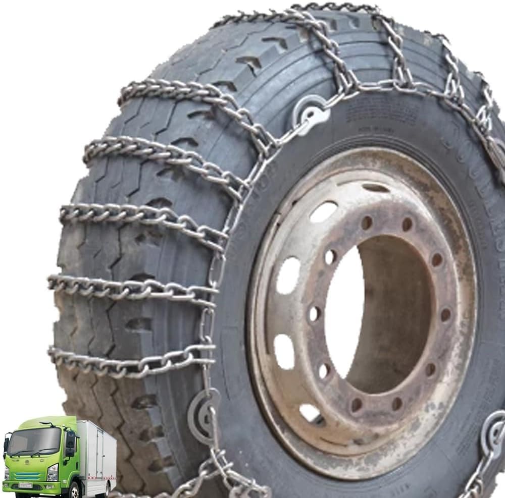 YAGOLD Snow Chains Tire Chains for Cars SUV Pickup Trucks Commercial Trucks- Quick Fit and Easy Installation,Reusable Universal Emergency Traction Snow Chains 2pcs 12R22.5 9mm 295/70R22.5