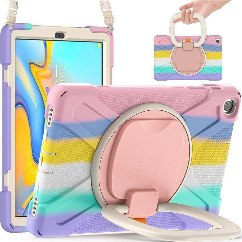 Coque Samsung Galaxy Tab A 8.0 2019 rose SM-T290 protection sangle