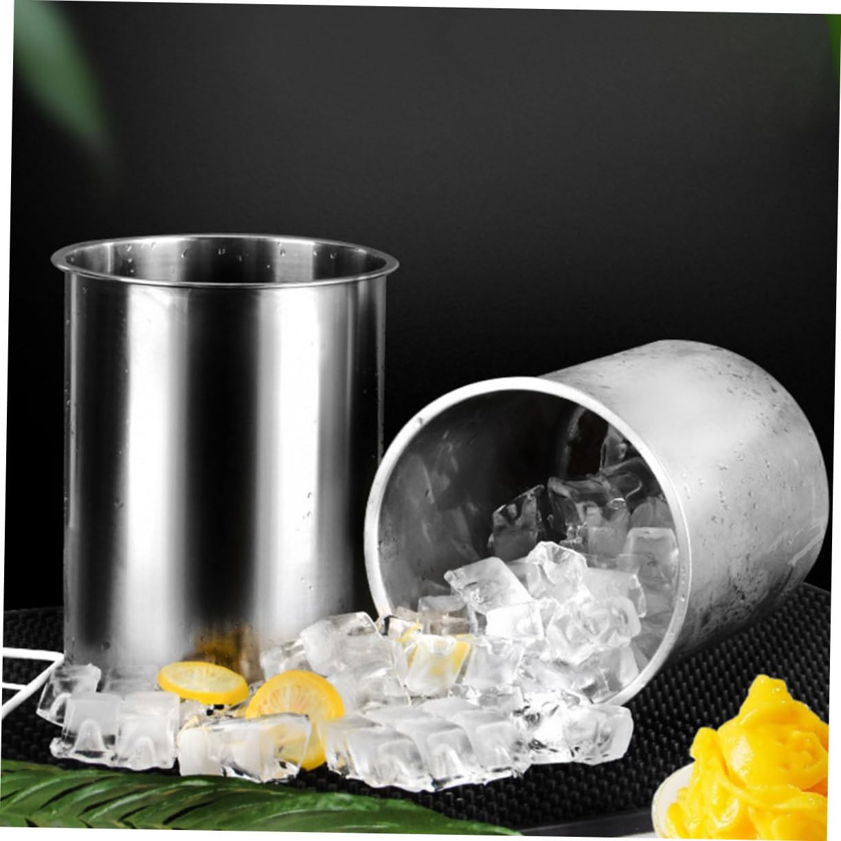 Healifty Cubo de Hielo de Acero Inoxidable para Bar Soporte de Almacenamiento, Ligero y Duradero, Adecuado para Reuniones Familiares y Picnics