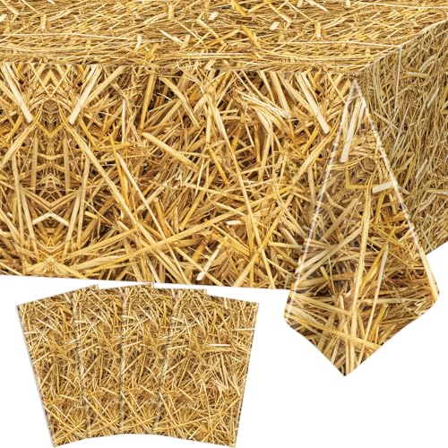 4 nappes en Paille pour Table de Ferme, 130 x 218 cm, sur Le thème de l'Ouest américain pour Les Anniversaires, décorations de Table pour fêtes d'anniversaire sur Le thème des Cow-Boys
