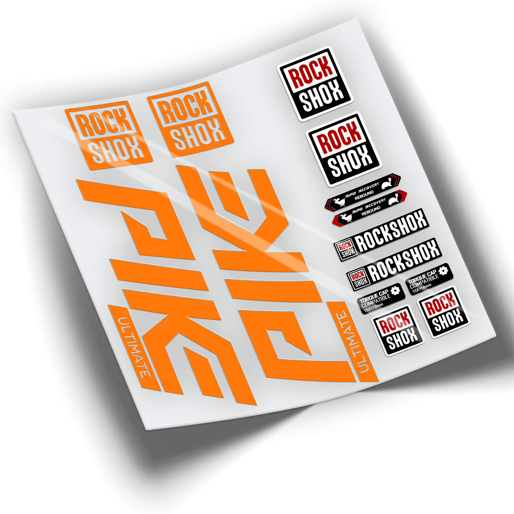 PEGATINEA Autocollants Pour Fourche Vélo ROCKSHOX Pike 2018 - Stickers De Remplacement WP68, Personnalisation Couleur Et Design PEGATINEA Autocollants Pour Fourche Vélo ROCKSHOX Pike 2018 - Stickers De Remplacement WP68, Personnalisation Couleur Et Design