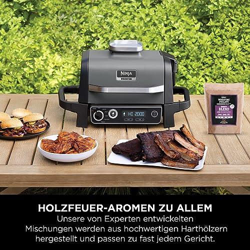 Ninja Woodfire Pellets Allzweckmischung 900 g, offizielle Ninja Woodfire Pellets, geeignet für Ninja Woodfire Außengrill XSKOGAPBPL2UK, Schwarz