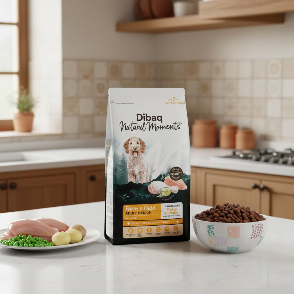 Dibaq Natural Moments 5 Star Pavo y Pollo Adulto Razas Medianas, 12 kg