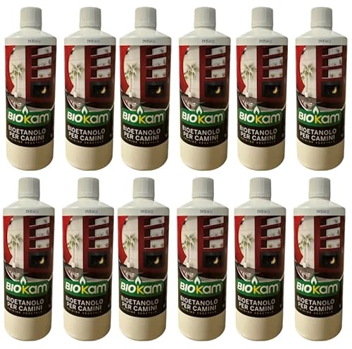 Bioetanolo Ecologico Naturale 12x1 LT | Combustibile Vegetale Inodore Per
