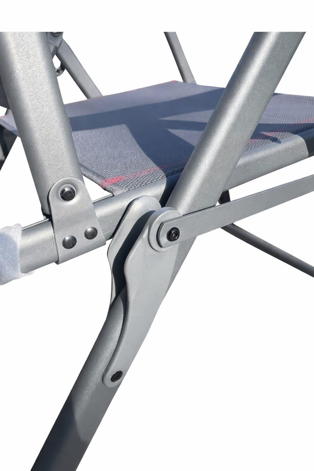 Weichers Relaxliege Gartenliege Liegestuhl klappbar wetterfestCampingliege Outdoor Campingstuhl Stuhl Liege Hocker für Garten und Camping (Aluminium, Relaxliege)