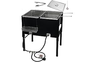 Country Boy 3-Basket Stainless Steel Propane Cooker
