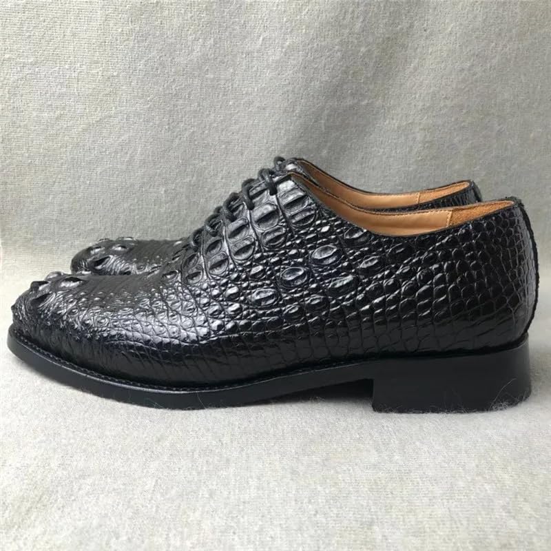 Authentic Crocodile Skin Men's Business Dress Shoes Genuine Real True Alligator Leather Handmade Male Lace-up Formal Oxfords2