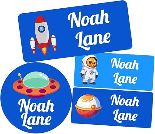 124 etiquetas de nombre personalizadas, etiquetas impresas duraderas, calcomanías de nombre impermeables personalizadas para guardería, escuela,
