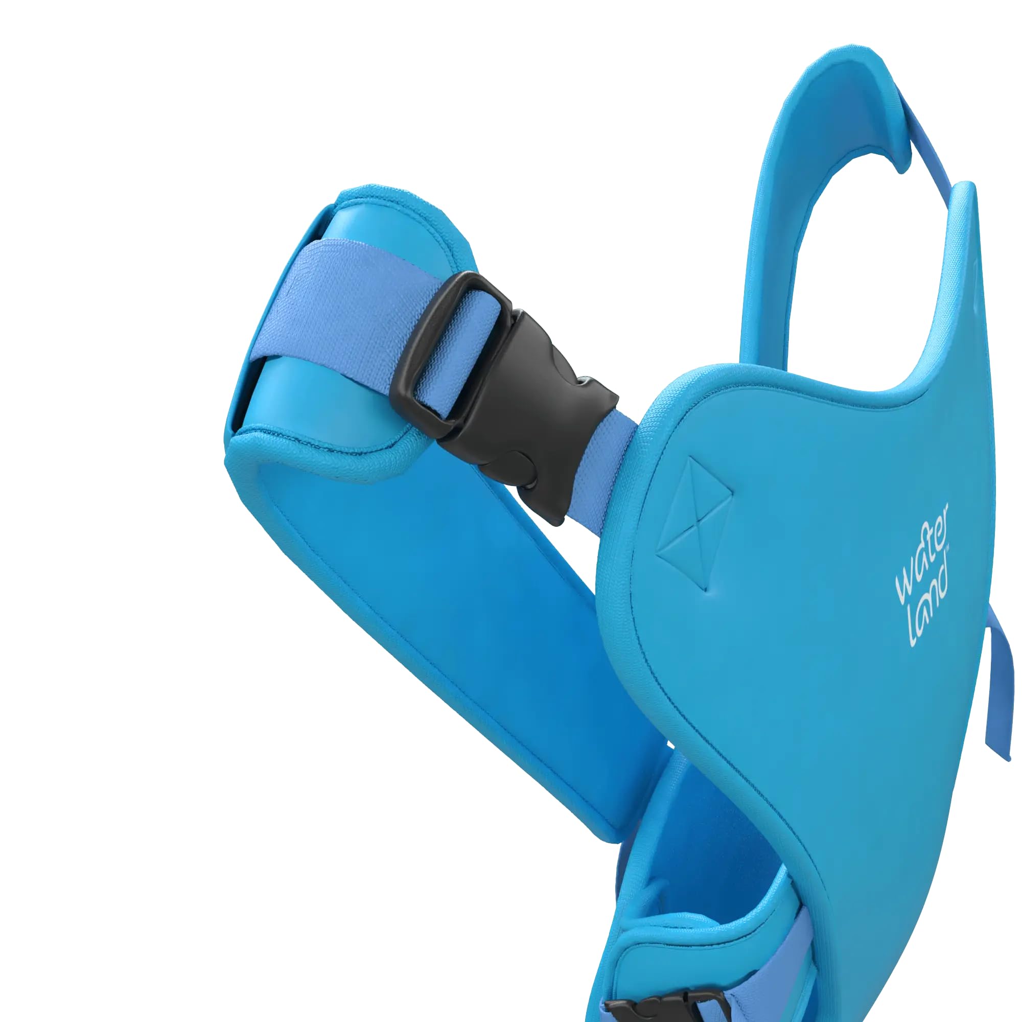 WaterLand Porte-bébé innovant pour l'eau et la terre, bleu clair, sangle de poitrine imperméable pour tout-petits avec sangles réglables, siège de transport léger pour piscine et plage