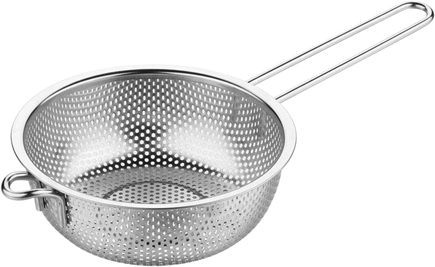 Stainless Steel Basin Colander with Handle, Fine Mesh Kitchen Food Strainer, Large Metal Food Pasta Colanders for Pasta, Noodles, Vegetables and Fruits(COLOR:silver) Stainless Steel Basin Colander with Handle, Fine Mesh Kitchen Food Strainer, Large Metal Food Pasta Colanders for Pasta, Noodles, Vegetables and Fruits(COLOR:silver)