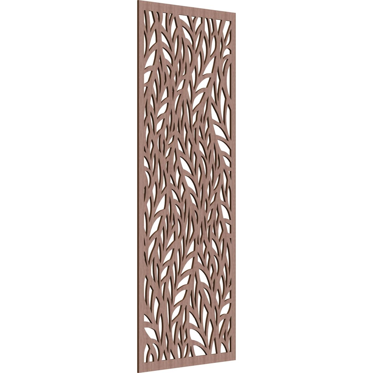 Ortonville Decorative Pierced Fretwork Wood Wall Panels, 31 3/8"W x 79 3/8"H x 3/8"T, Walnut