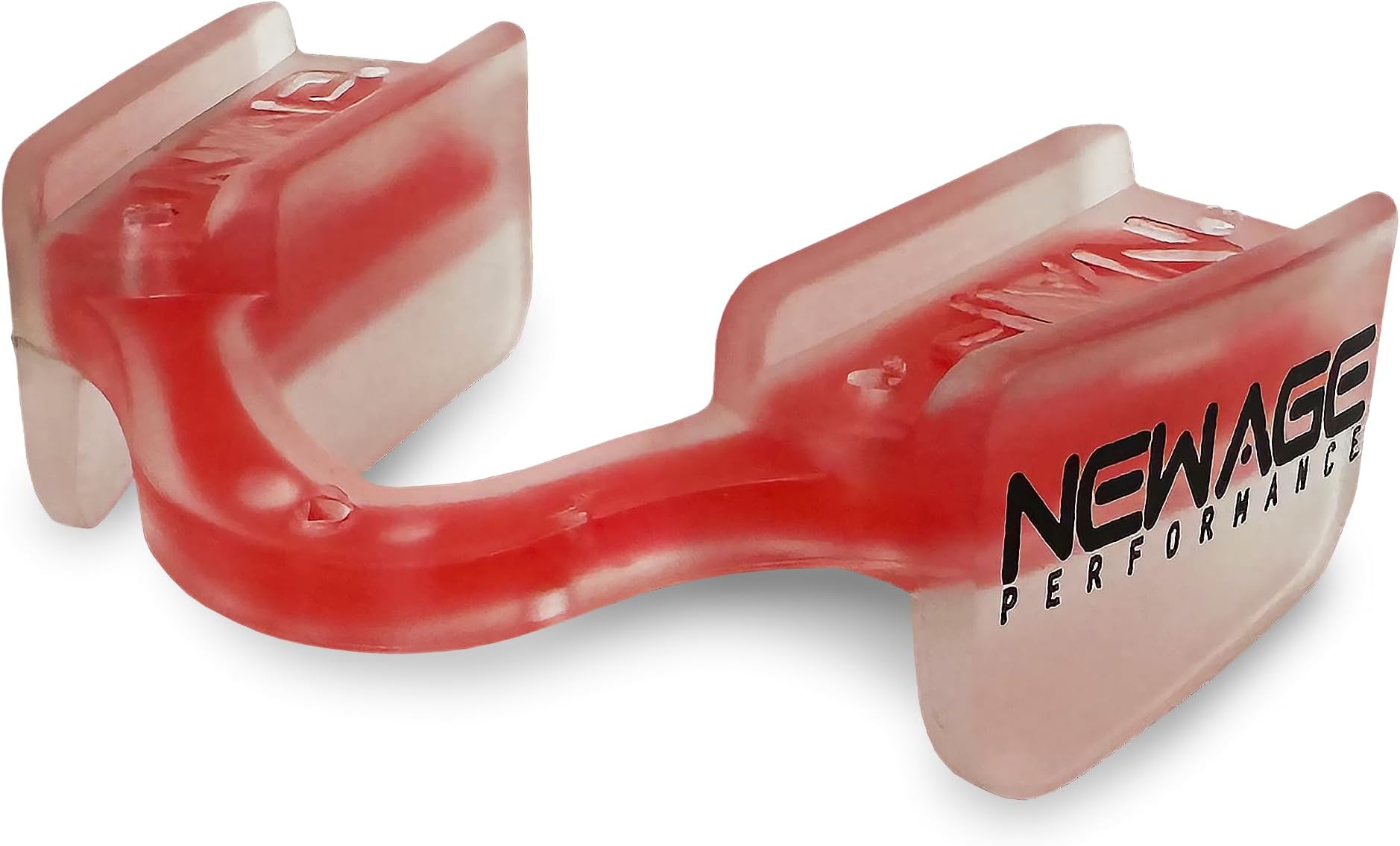 New Age Performance 6DS Low Profile Mouthpiece for High-Intensity Interval Training (HIIT) and Cross Fitness, Increase Strength & Endurance, Faster Recovery, Thin Weightlifting Mouthpiece, Color Red