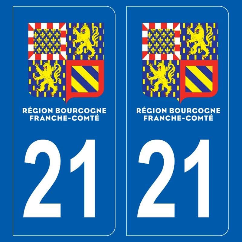DECOHO 2 autocollants stickers plaque immatriculation voiture départements France Amazon.fr