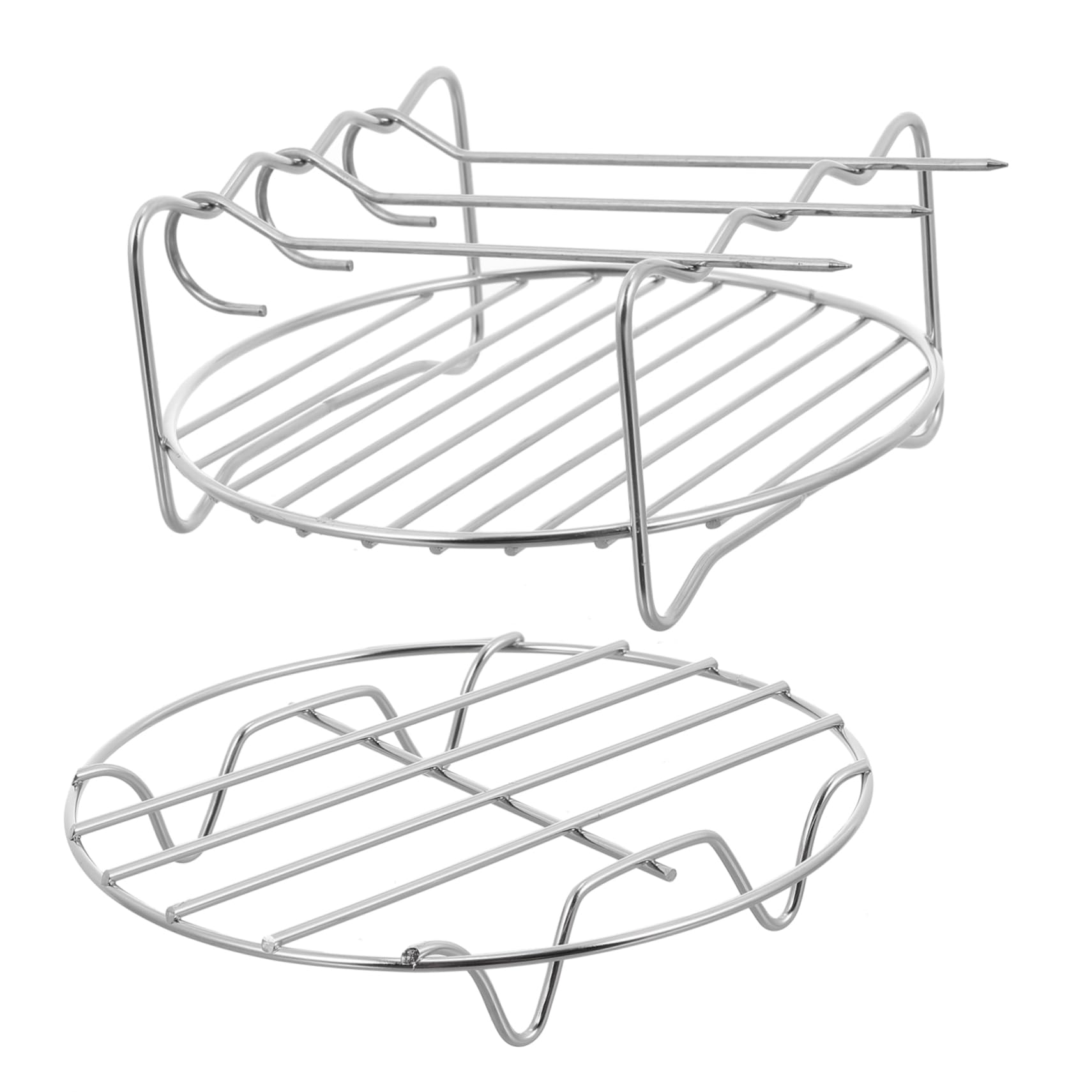 Cuisson vapeur pour friteuse à air avec double grille multifonctionnelle en acier inoxydable