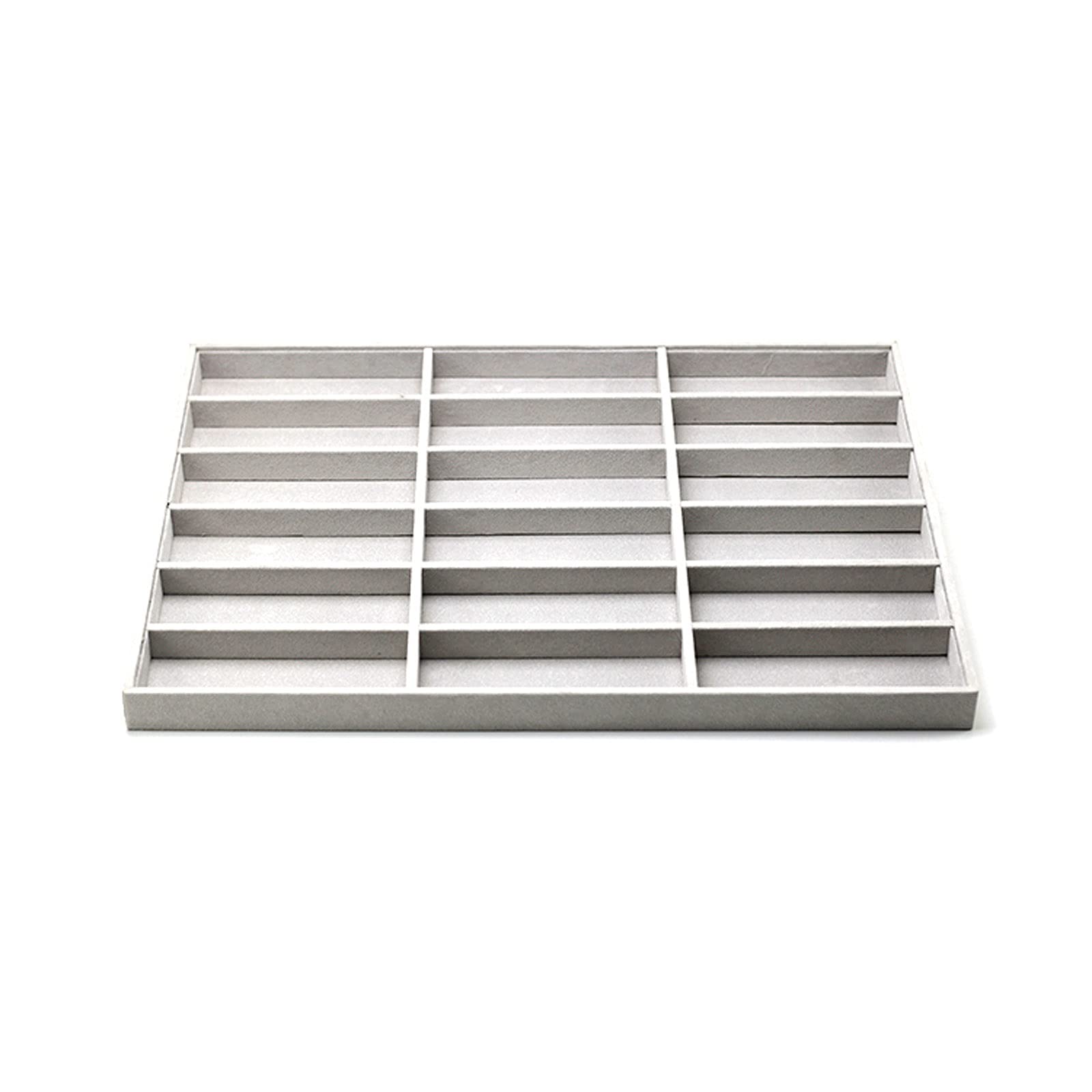 Espositore per Occhiali da Sole 18 Slot Grande Grande Grigio Premium Quality Velvet Glasses Box Vassoio impilabile Pratica Fiera Trade Show Home Uso Gioielli Display Organizer Per Esposizione Commerci