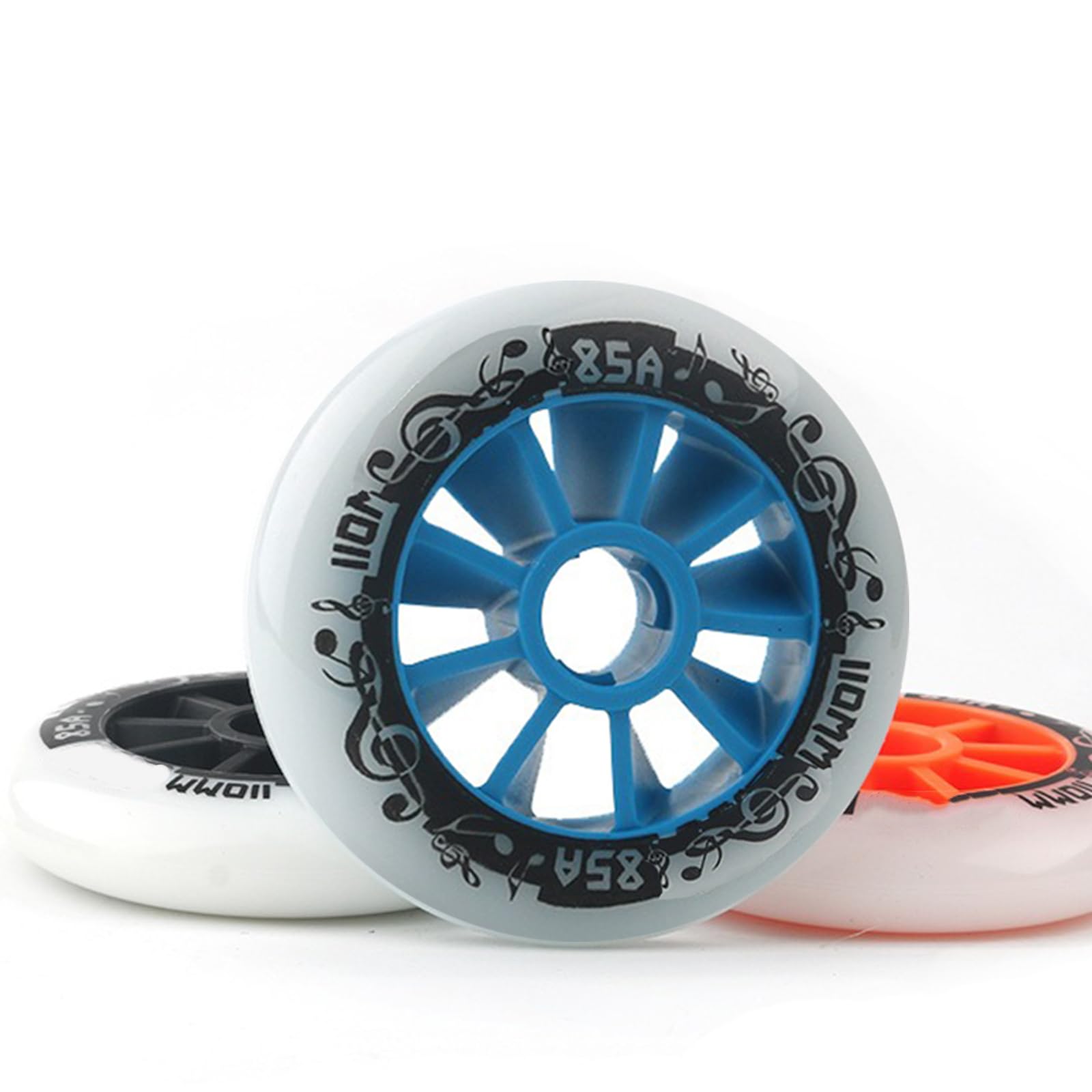8er Pack Inline Skate Rollen Rollschuh Skating Räder Inline Rollen für Outdoor 90 mm 100 mm 110 mm Ersatz mit ABEC 9 Kugellagern Härte 85A erhöhte Geschwindigkeit