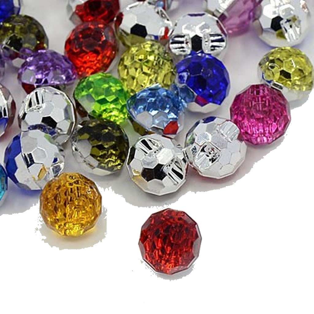 10 Bottoni Strass Trasparenti In Acrilico – 12 Mm, 2 Fori – Per Scrapbooking E Creazioni Fai Da Te