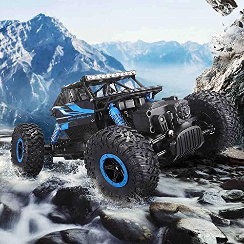 Image of Remote Control Car 2.4Ghz RC Cars 4WD RC Rock Crawler Electric Radio Control Cars Off Road RC Monster Trucks Toys for Kids Boys (Blue)