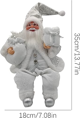 Miniatura 4 de Figuras de Papá Noel de 13 pulgadas, decoración de Papá Noel sentado de Navidad para habitación, chimenea, centros de mesa, decoración de ventana,